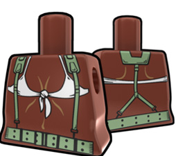 Brown Torso with Bikini Top and Straps