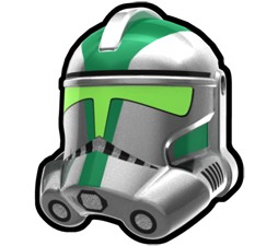 Metallic Silver Gree Trooper Helmet