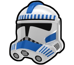 White THR with Blue Mark Trooper Helmet