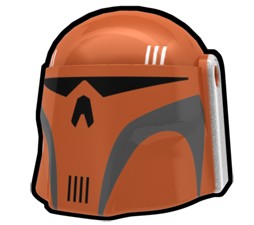 Dark Orange Skull Hunter Helmet