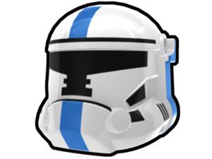 White HVC with Blue Stripe Combat Helmet