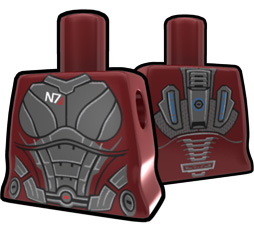 Dark Red Torso with Space Suit