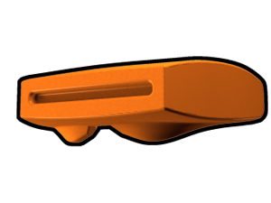 Orange Phase II Binocular Visor