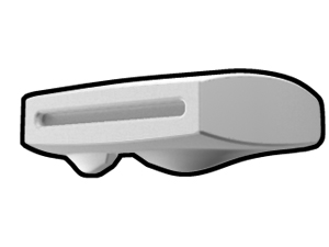 White Phase II Binocular Visor