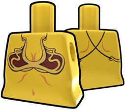 Yellow Curved Torso with Brass Brassiere