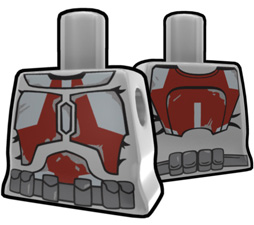 Gray Torso with Dark Red STK Suit