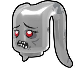 Gray Tentacle Zombie Head