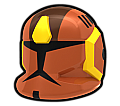 Dark Orange Jet Comm Helmet