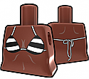 Brown Torso with Black Stripe Bikini