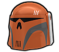 Dark Orange Skull Hunter Helmet
