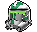 Metallic Silver Gree Trooper Helmet