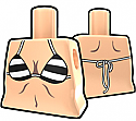 Light Flesh Torso with Black Stripe Bikini