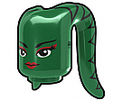 Green Tentacle Head with Gla Face