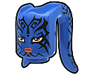 Blue Tentacle Head with Talon Face