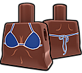 Brown Torso with Blue String Bikini