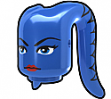 Blue Tentacle Head with Ayl Face
