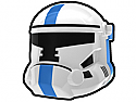 White HVC with Blue Stripe Combat Helmet