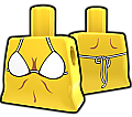 Yellow Torso with White String Bikini
