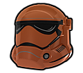 Dark Orange Storm Combat Helmet