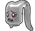Gray Tentacle Zombie Head