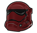 Dark Red Storm Combat Helmet