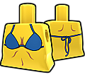 Yellow Torso with Blue String Bikini