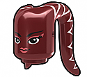 Dark Red Tentacle Head with Gla Face