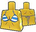 Yellow Torso with Blue Stripe Bikini