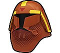 Dark Orange Flame Assault Helmet