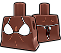 Brown Torso with White String Bikini