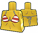 Yellow Torso with Red Stripe Bikini